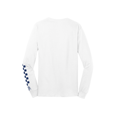 Adult Patriots Long Sleeve Checkered Tee