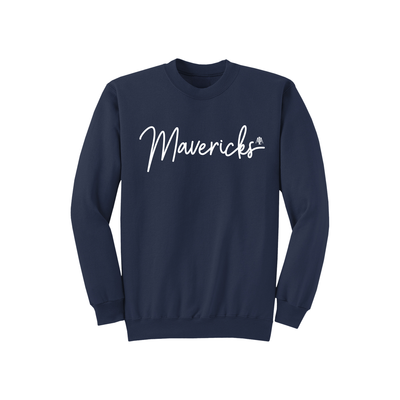 Adult Mavericks Script Crewneck