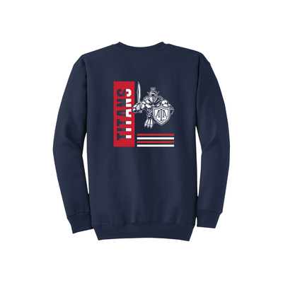 Adult Titans Column Stripe Crewneck