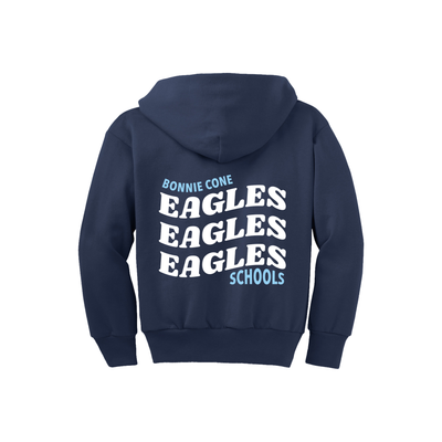 Youth BCS Eagles Wavy Full Zip Hoodie